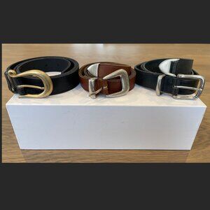 Vintage Genuine Leather Belts Bundle (3)